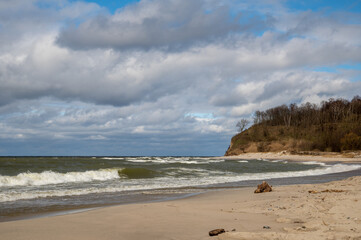 Empty beach on the Baltic Sea