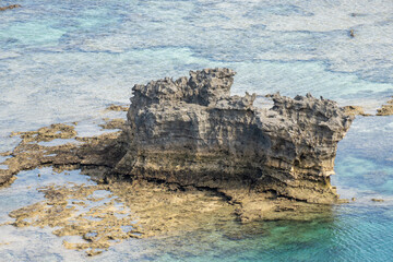 Ryukyu limestone in Tokashiki island, Okinawa
