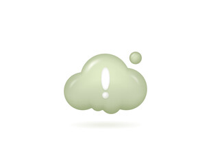 warning and notification of the danger polluted air. symbol or icon of toxic air, toxic fumes, and air pollution. 3d and realistic concept design. vector elements