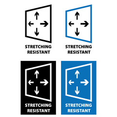 Stretching Resistant vector information sign vertically