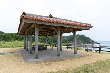 Fototapeta premium Aharen Cape Garden in Tokashiki island, Okinawa, Japan