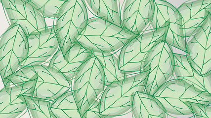 green leaves drawing pattern background