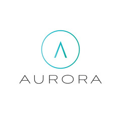 Aurora vector logo design. Letter A logotype. Initial modern logo template.