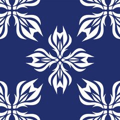 Fototapeta na wymiar geometric cool abstract floral pattern