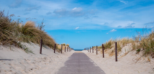 panorama sand dunes on the beach baltic sea