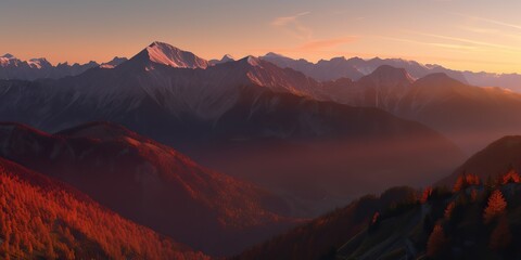 AI Generated. AI Generative. Photo realistic illustration of alpen landscape background mountaines hike rocks. Adventure hiking travel explore vibe. Graphic Art