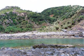 Un island as desert island where is Tokashiki island area, Okinawa, Japan