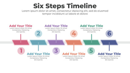 infographics timeline template business concept with 6 step