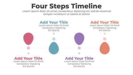 Circular timeline steps infographics template design