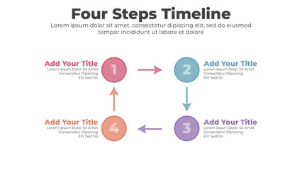 Modern timeline diagram and infographic template for business