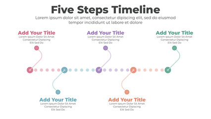 infographics timeline template business concept with 5 step