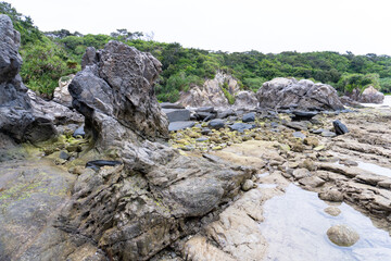 Fototapeta na wymiar Aharen Cape in Tokashiki island, Okinawa, Japan