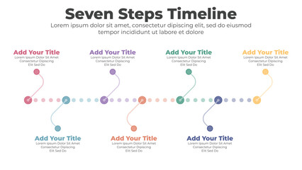infographics timeline template business concept with 7 step