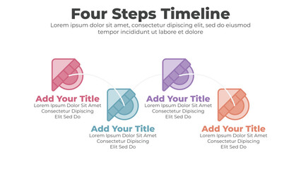 Modern business infographic template with 4 steps or options