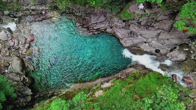 Mountain streams and waterfalls