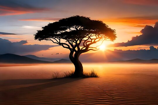 Big Tree at Sunset
Experience the breathtaking beauty of nature with our stunning stock photo of a big tree at sunset. This captivating landscape image captures the vibrant colors of the sky as the su