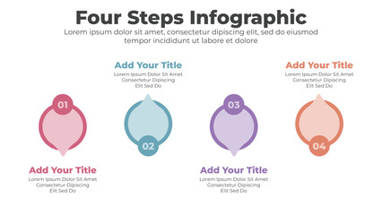 Fototapeta premium Business infographic elements with 4 steps