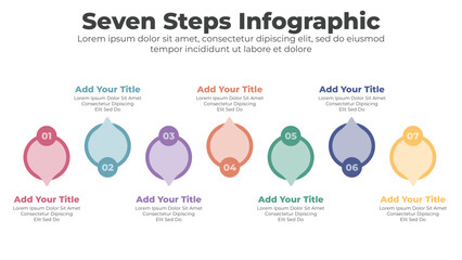 Creative infographic elements with 7 steps