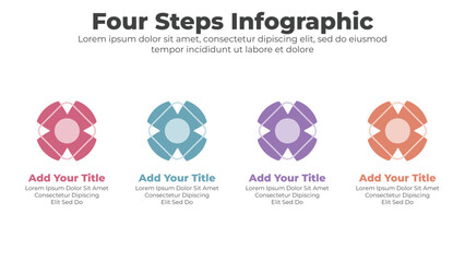 Infographic elements with 4 steps