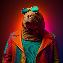 Realistic Lifelike Walrus Fluorescent Electric