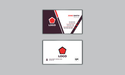 Modern Business Card horizontal simple clean template vector design creative business card and name card layout in rectangle size Creative and Clean Business Card Template.