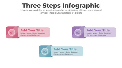 Infographic template business concept with step