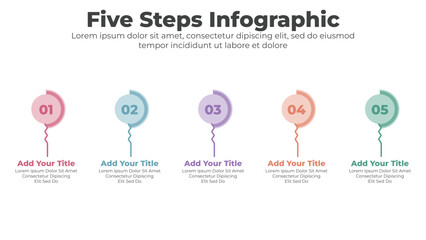 Circular timeline steps infographics template design