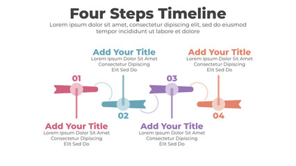 Four steps business infographics template 