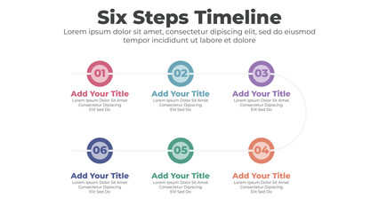 Modern timeline diagram and infographic template for business