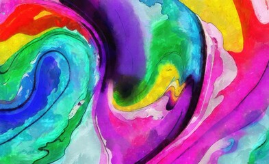 abstract colorful watercolor background, hand painted illustration, can be used as a background - 599828201