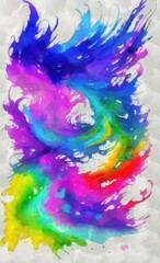 Abstract watercolor background. Hand-drawn illustration for your design. - 599828489