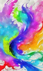 Abstract watercolor background. Hand-drawn illustration for your design. - 599828603