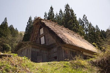 Obraz premium 世界遺産飛騨白川郷の春