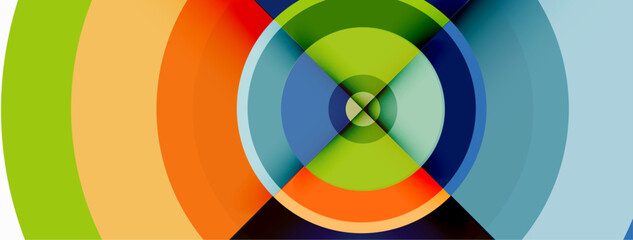 Fototapeta premium Circle trendy minimal geometric abstract background. Vector Illustration For Wallpaper, Banner, Background, Card, Book Illustration, landing page