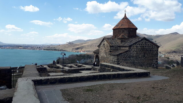 Sevanavank monastic complex in Armenia. Sevanavank monastery.