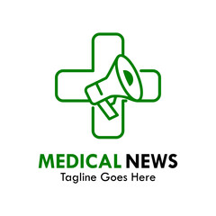 Medical news design logo template illustration