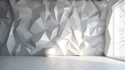 Abstract wall design with geometrical shapes