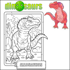 prehistoric dinosaur allosaurus coloring book