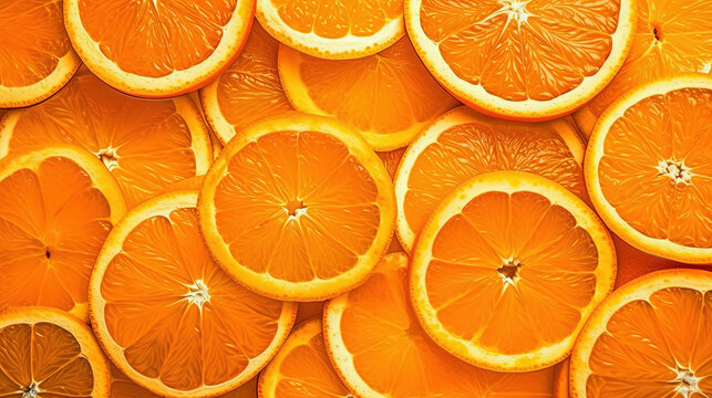 Close up orange fruit background. Generative AI.