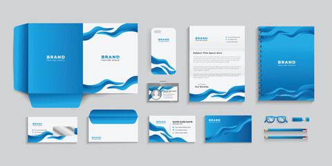 Modern Corporate identity template design.