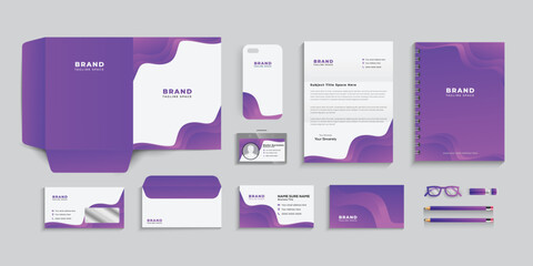 Fototapeta premium Corporate business stationery set modern.