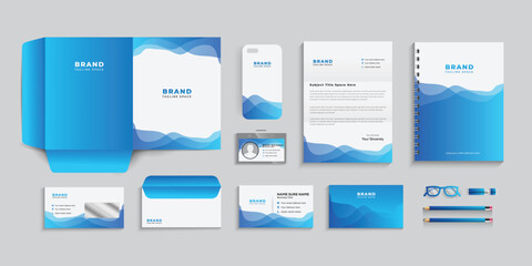 Corporate business stationery set modern.