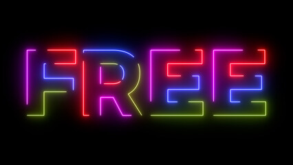 Free colored text. Laser vintage effect. 