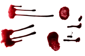 Blood. Drops and splashes of blood.	
