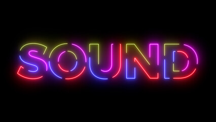 Sound colored text. Laser vintage effect. 