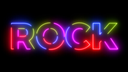 Rock colored text. Laser vintage effect. 