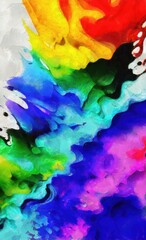 abstract watercolor background with grunge brush strokes and splashes - 599836000