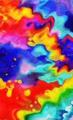 abstract watercolor background with grunge brush strokes and splashes - 599836040