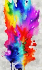 abstract watercolor background with grunge brush strokes and splashes - 599836249