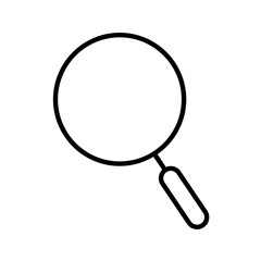 Search shopping icon with black outline style. internet, lens, set, magnify, tool, seek, discovery. Vector Illustration